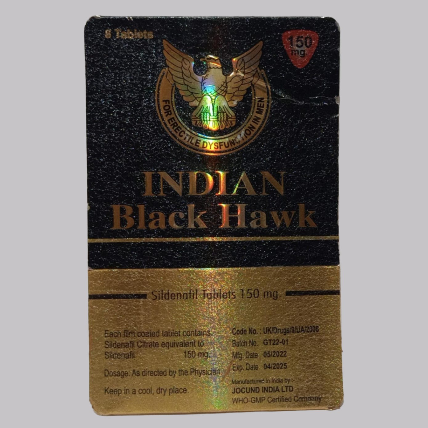 Indian Black Hawk 150mg 8 Tablets