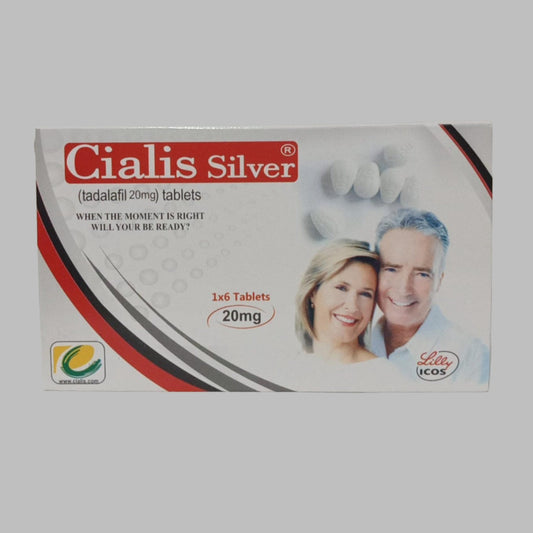 Cialis Silver Tadafil 20mg 6 Tablets