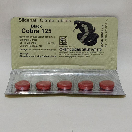 Black Cobra-125 (100mg) 5 Tablets