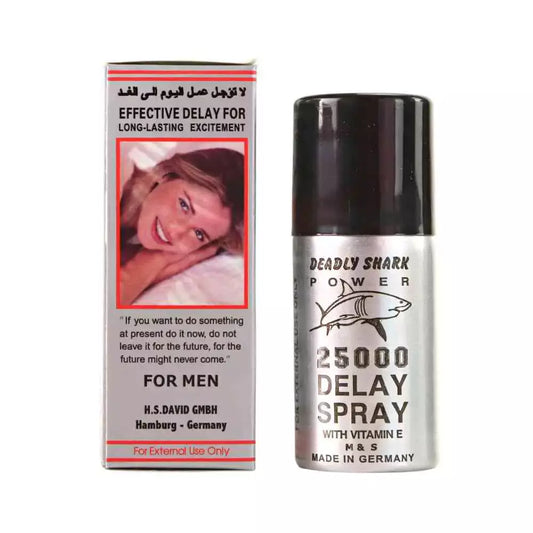 Deadly Shark 25000 Delay Spray - Long Lasting Excitement