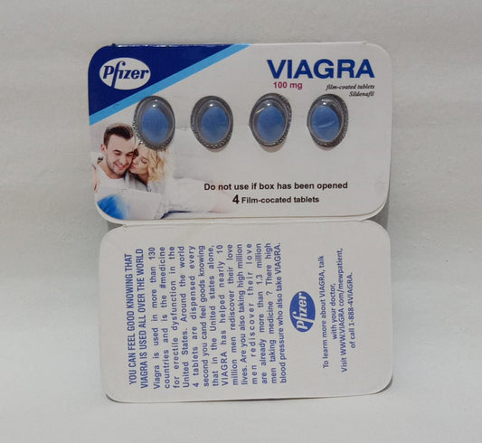 Viagra Film Coated 100mg 4 Tablets