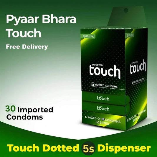 Touch- Pack Of 18 Dispenser Dotted Condoms